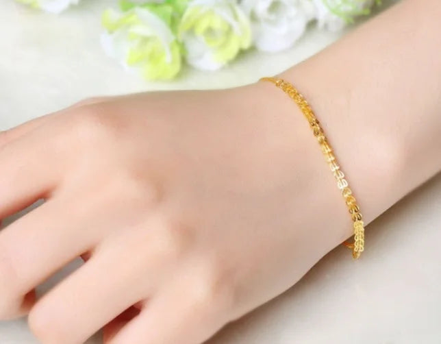 18k gold phoenix-tail bracelets for women yellow gold / rose gold bracelet