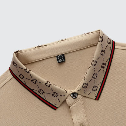 2025 New Summer Men's Business Leisure High end Fashion Boutique Embroidery Original Design Top Short sleeved Polo Shirt