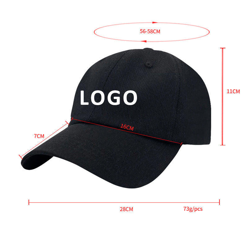 Custom Logo Hat For Women Men Soft Top Cotton Baseball Cap Adult Outdoor Adjustable Dad Hats Snapback Hat Summer Sports Sun Cap
