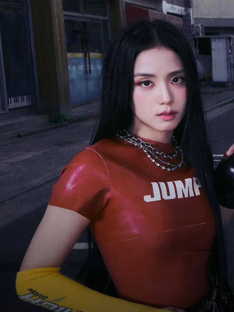 Summer New Trend T-Shirts Women Letter Print Reflection Design Short Sleeve Hot Girls High Street Style Crop Tops
