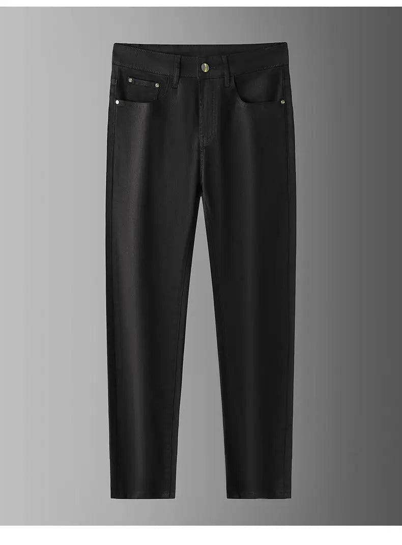 American Brand Men's Autumn Winter Straight-leg Slim Jeans High-quality Light Luxury Casual Versatile Fashion Korean Style Jeans