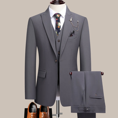 The Latest Men's Three-Piece Suit with Notch Lapels and Adjustable Waistband, High-End Men's Suit for Weddings, Dinner Parties, Work, Business, and Casual Occasions, a Gift for Dad or Husband, Wedding Attire