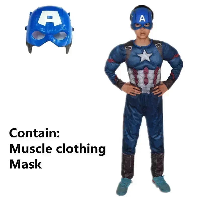 New Hulk Iron Man Children's Role Playing Spider Man Superman Children's Tight Clothing Fantastic Costume Halloween Party