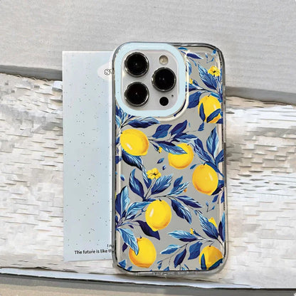 Summer Fruit Lemon Clear Phone Case for iPhone 16 15 14 13 12 11 Pro Max 16E XR XS X 16 Plus 17 Air Transparent Soft TPU Cover