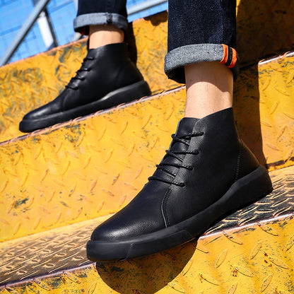 Winter Men Boots High Quanlity Warm Leather Mens Ankle Boots Male Waterproof with Fur Snow Boots Casual Shoes for Men Botas