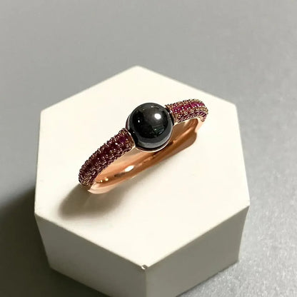 6mm Round Candy Style Ring for Women 33 Colors Purple Zircon Crystal Inlay Jewelry Birthday Gift