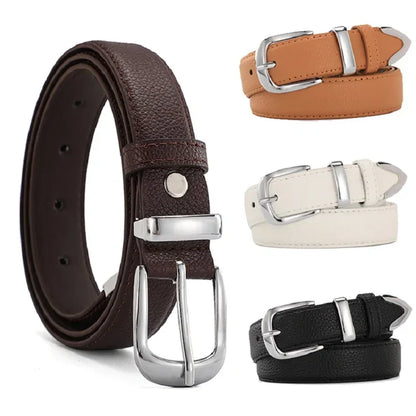 Women Leather Belts High Quality Fashion Best Matching Dress Jeans Belts for Lady Women's Dress Luxury Designer Brand LB2146