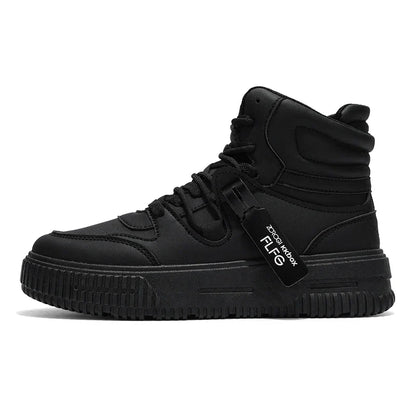 Novos Tênis Casuais de Moda Cano Alto Sapatos de Skate Botas Estudantis Masculinas e Femininas Tendência Resistente ao Desgaste Casais Bicolores