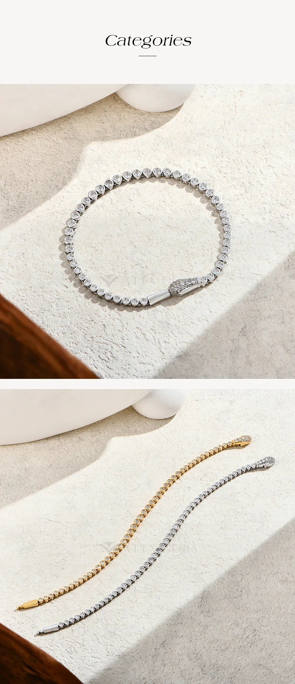 Original Snake Lock Tennis Bracelets S925 Sterling Silver Round Cut Moissanite Bracelet For Women Men Certified Jewelry