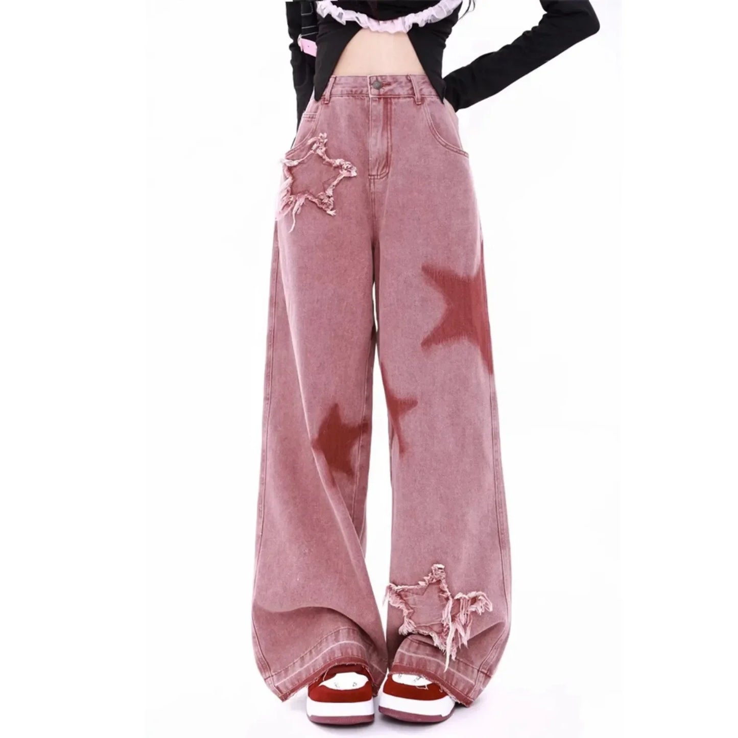 Y2k Harajaku Fashionable Loose Wide Leg Pants