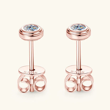 2025 Trendy 3mm Moissanite Jewelry Set 925 Silver Plated Rose Gold Necklace Bracelet Earrings Set for Women Valentine's Day Gift