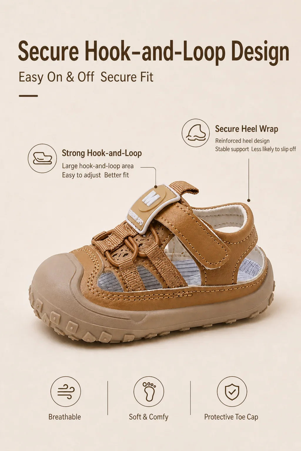 Hollow Out Summer Sandals For Children PU Leather Trend Fashion Boy's Girl's Sport Sandal Anti-slippery Ergonomics Kid's Sneaker