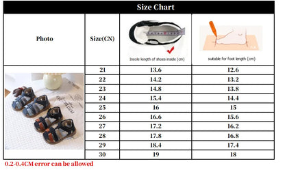 Boys Summer Closed Toe Sandals Anti-Collision Soft Sole Beach Shoes Non-Slip Rubber Bottom Toddler Casual Footwear 21-30