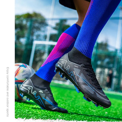 TF/FG Lightweight Ankle Football Boots Men's Football Shoes Outdoor Anti slip Grass Professional Training Tournament Sports Shoe