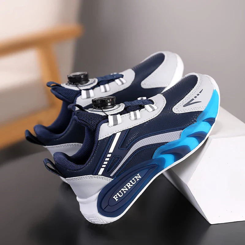 A pair of children's four-season leather basketball shoes, comfortable and soft sneakers, size 28-39，YY-28005