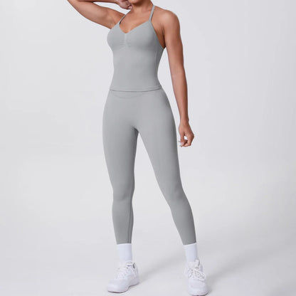 2 Piece Yoga Clothes Women Tracksuit Athletic Wear Pilates Fitness Suit Gym Workout Push Up Clothes Sports Bra Leggings Suit