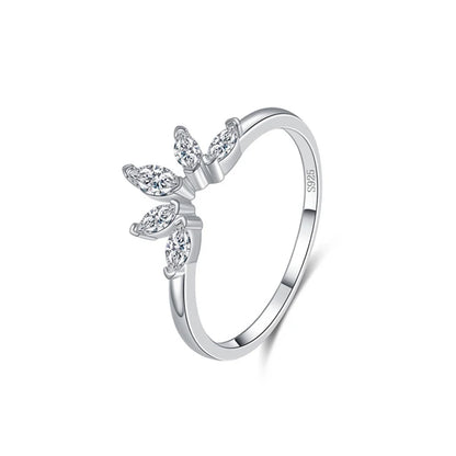 Trendy 5A Zircon Crown Rings for Women Exquisite Wedding Party Matching Band Real 925 Sterling Silver Jewelry Wholesale