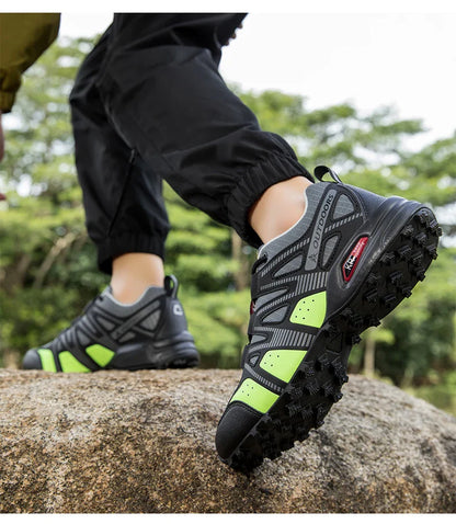 Sapatos de Caminhada Masculinos e Femininos Impermeáveis para Exteriores Tênis de Treino com Cadarço para Escalada Trekking Tênis de Montanha para Caminhada e Caça Tênis Táticos