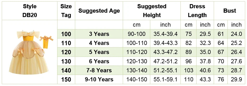 2025 Belle Costume for Girl Carnival Party Princess Dress Children Deluxe Beauty Ball Gown Kids Anna Belle Cosplay Elegant Dress