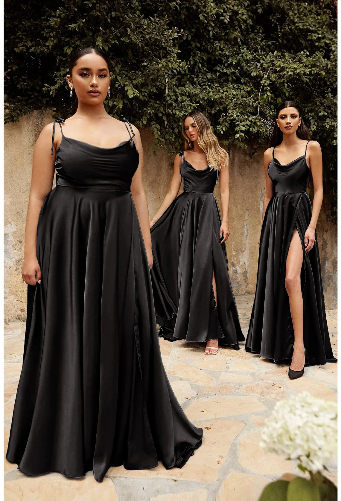 Elegant A Line Long Prom Dress For Women 2024 High Slit Backless Zipper Back Cocktail Party Formal Occasion Dresses Robe Soiree