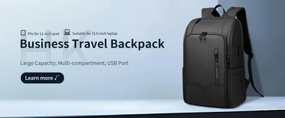 Business Backpack for Men Waterproof Travel 17.3" Laptop Backpack  High Capacity Multifunctional Pack USB Charging