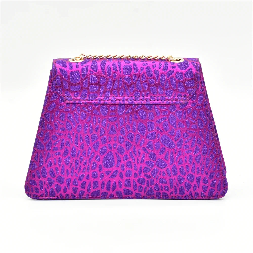 Purple Shoe and Bag Set for Party in Women Italian Shoe and Bag 2026 High Quality Elegant Heeled Shoes for Women African Pumps