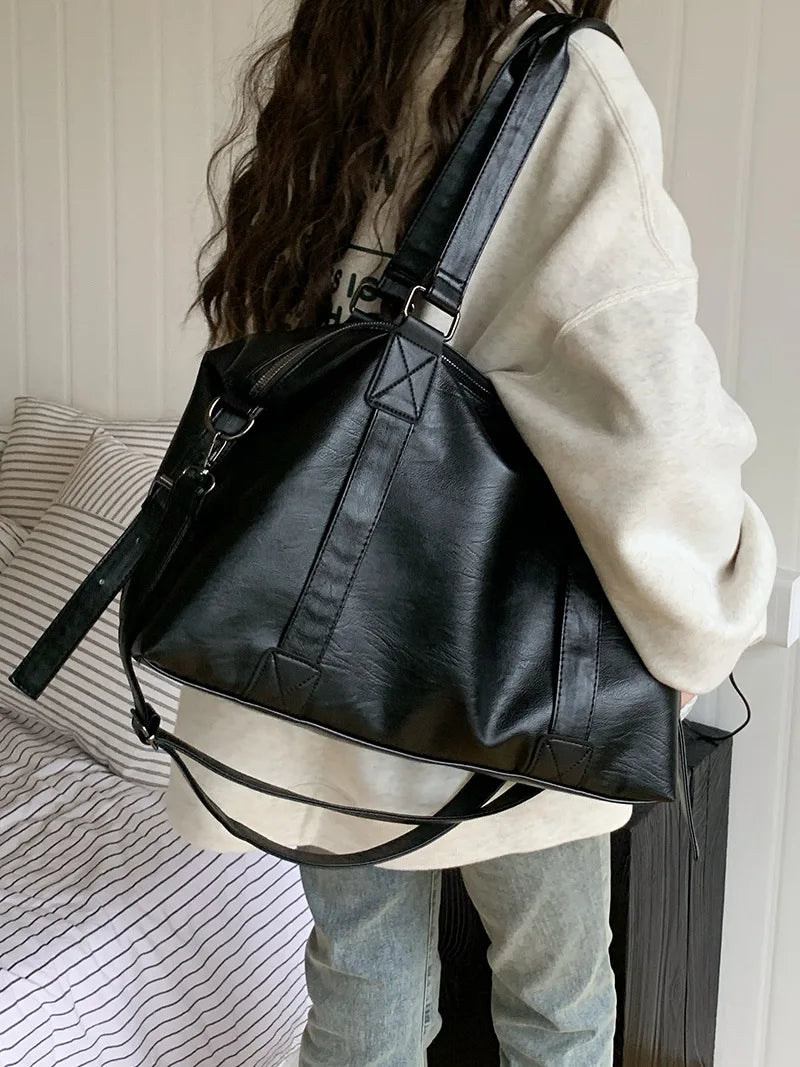 Brand Luxury Designer Tote Bag For Women Lage Capacity Travel Cross Bag High Quality PU Leather Handbags Messenger Bag