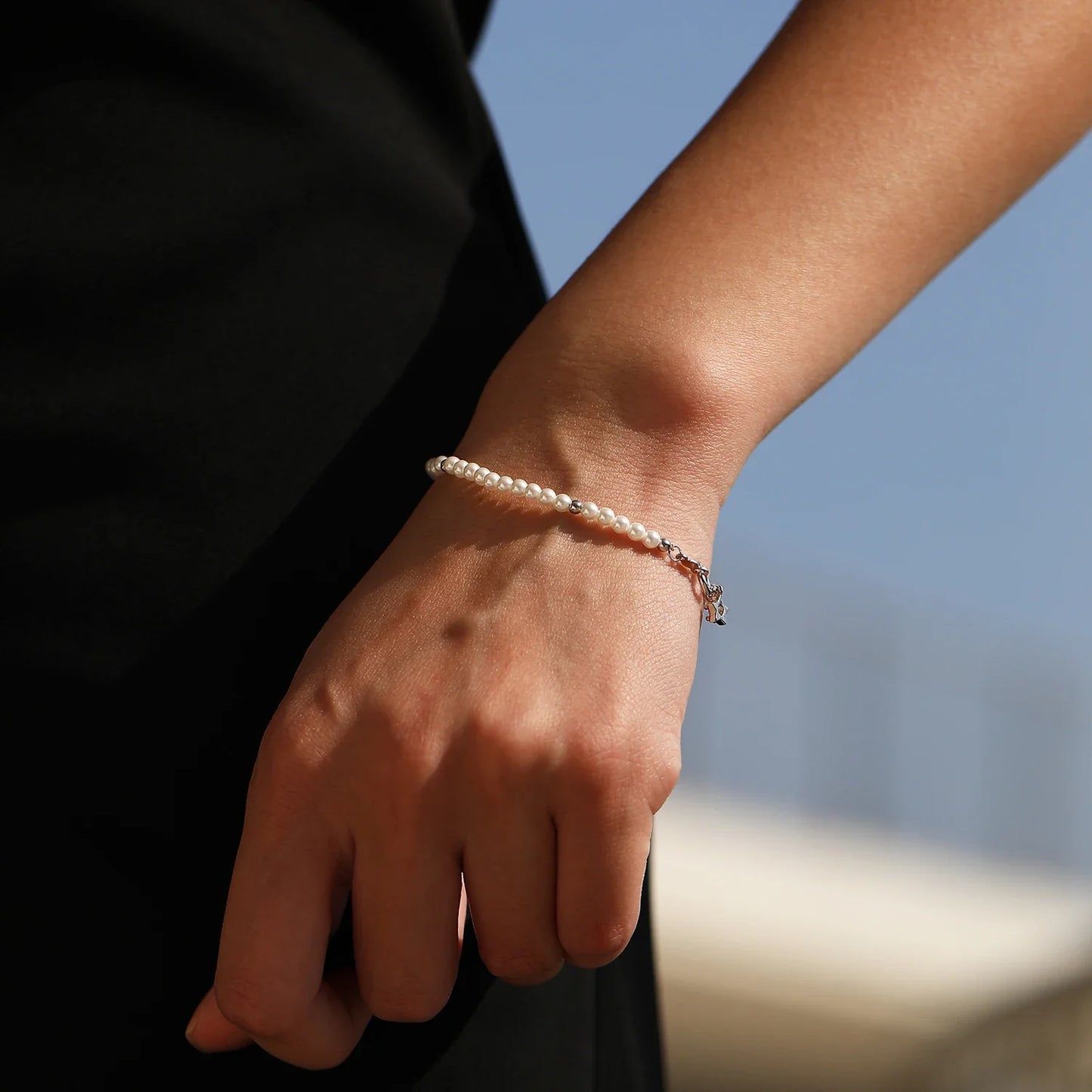 Elegant Pearls Beaded Bracelet 925 Sterling Sliver Sweet Shining Star CZ Bracelet For Women Fine Jewelry Gifts