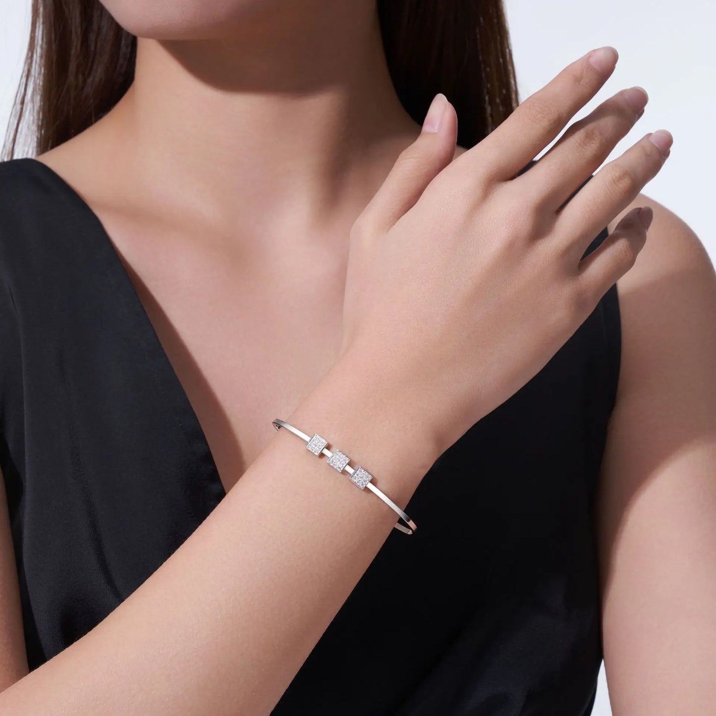 Real Moissanite Bracelets For Woman S925 Silver Adjustable Open Bangles Sparkling Lab Diamond Wedding Fine Jewelry Gift
