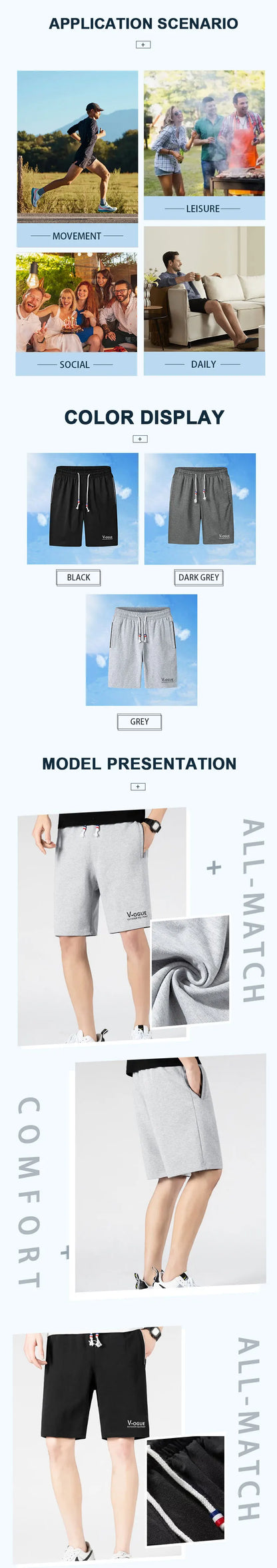 Back to School Summer Men's New Fashion Thin Loose Breathable Shorts Casual Outdoor Sports Beach Pants Comfortable Five Pants
