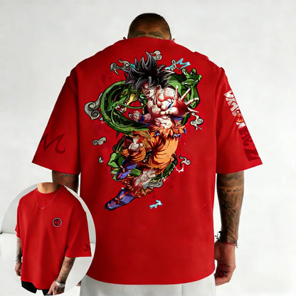 Oversized Cotton T-shirt Summer New Style Men's and Women's Street Hip Hop Loose Casual Short Sleeve Top