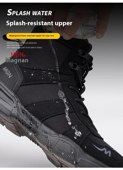 Camouflage Safety Boots Men and Women Work Indestructible Shoes Climbing Steel Toe Protective Boots Anti-puncture Safety Shoes