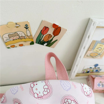 Anime Cartoon Kuromi Melody Cinnamoroll Backpack Boys Girls Cartoon Hello Kitty Kawaii Canvas Fashion Children's Schoolbag