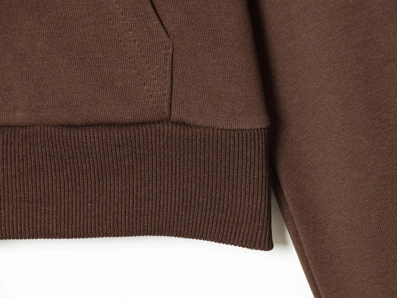 Women's Suits Flare Pants Sets 2 Piece Set Fleece Elastic Waist Trouser Suit Cropped Sweatshirts Jacket Two-Piece Set