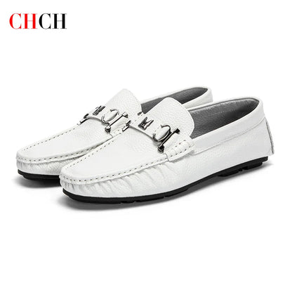 Men Cow Leather Dress Shoes Comfortable Casual Business Loafers