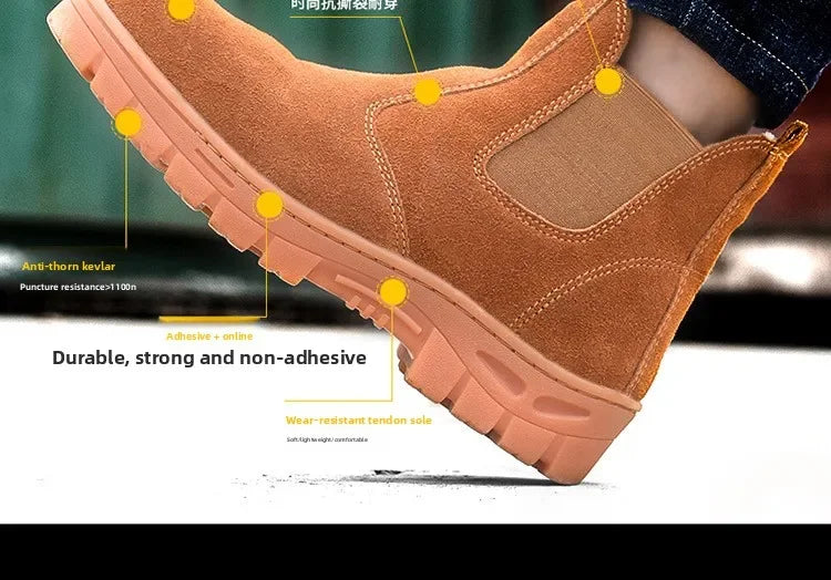Breathable, Anti Smashing, Wear-resistant Labor Protection Shoes, Welding Boots, Lightweight and Safe Shoes for Summer