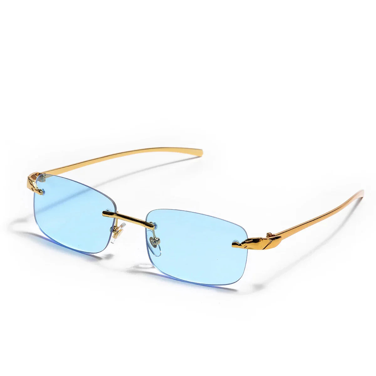 rimless sunglasses UV400 fashion square metal glasses for men women designer man's brand sun glasses shades for outdoor