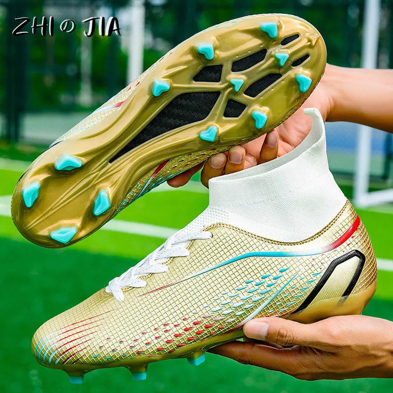 New 33-46 Large Football Boots Children Youth High Quality Football Shoes Outdoor Training Professional Competition Footwear