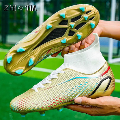New 33-46 Large Football Boots Children Youth High Quality Football Shoes Outdoor Training Professional Competition Footwear