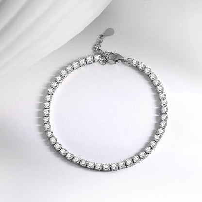 3mm Moissanite Tennis Bracelet for Women Man Full Diamond Adjustable 15-20CM S925 Sterling Silver Jewelry Wholesale