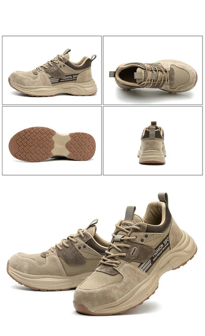 Anti-Puncture Work Shoe For Man  breathable Safety Work Sneakers with iron Toe Indestructible shoes Breathable Work Boots