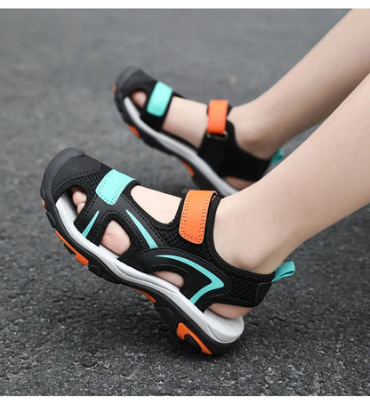 2025 Summer Boys Sandals Kids Shoes Fashion Flats Toddler Baby Girls Sandals Non-slip Casual Beach Children Outdoor Shoes
