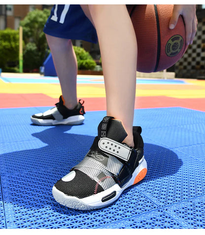 Children‘s Basketball Shoes Non-slip Breathable Training Sneakers Sport Boys Outdoor Comfortable Running Shoes