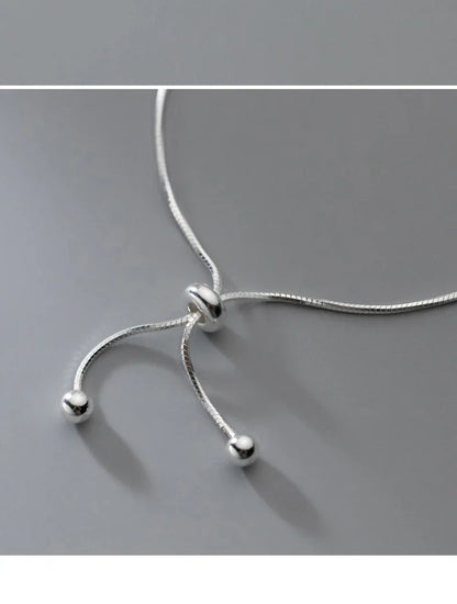 Real 925 Sterling Silver Simple Snake Link Chain Women Bracelets Adjustable Fashion Bracelet Party Jewelry Making Gift