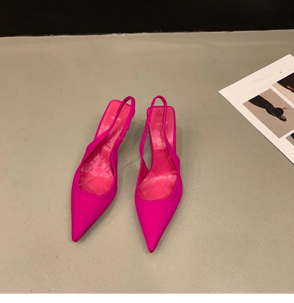 2024 Fashionable Pointed Toe Stiletto Heel Shallow Mouth New Sandals Summer Sexy Elegant Casual Stiletto Women's Shoes NO:M05