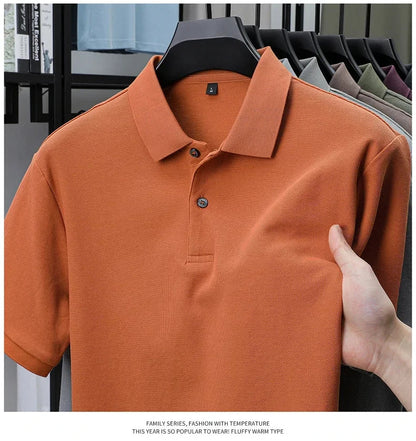 20 Colors Men's 100% Cotton Polo Shirt - Summer Casual Breathable Tee,Ideal for Golf and Sports,Business Casual,Silk-Like Finish