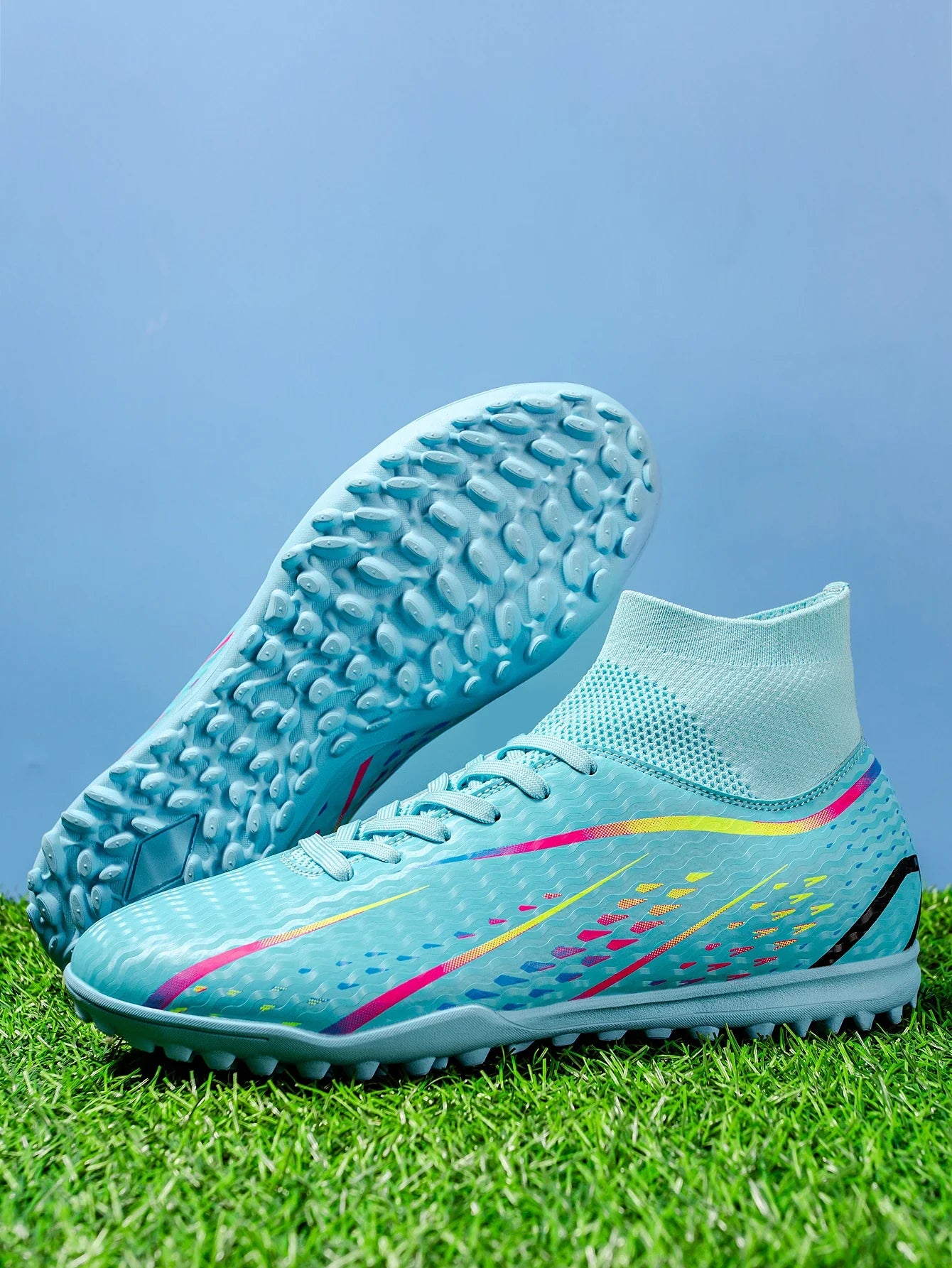 Classic TF Turf football shoes PU Fabric Comfort Upper Rubber Abrasion Resistant Sole Unisex Kids Sports Sneakers