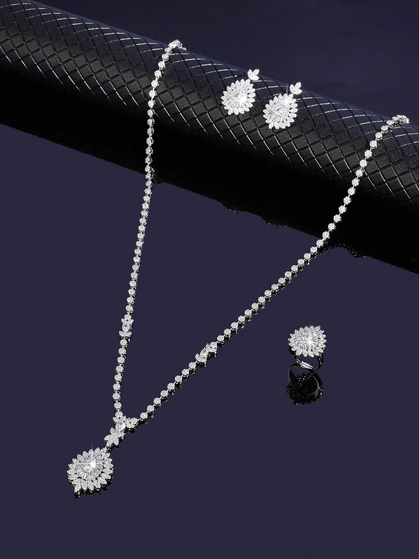 2026 New Fashion Light Luxury 2 Piece Sweater Long Necklace Earrings Women's Jewelry Wedding Bridal Holiday Party Gift