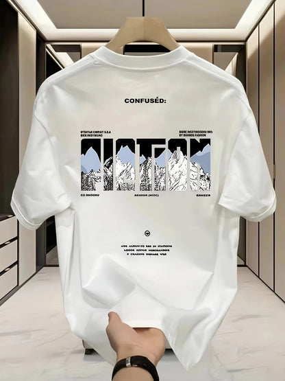 2026 Summer New Style High-Quality Men's T-shirt Fashionally Popular Men's and Women's Same Style Round-neck Printed T-shirt
