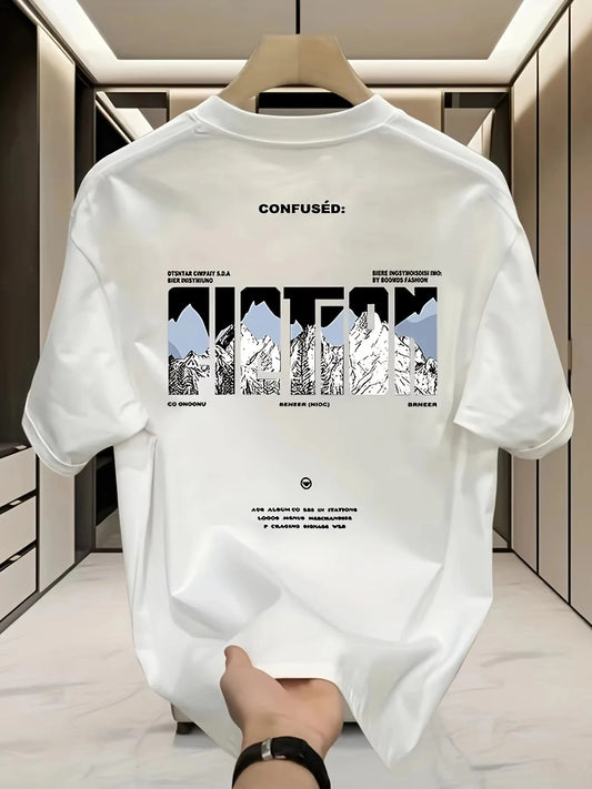 2026 Summer New Style High-Quality Men's T-shirt Fashionally Popular Men's and Women's Same Style Round-neck Printed T-shirt